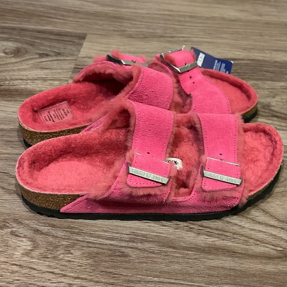 Birkenstock Arizona Shearling - Suede Shoes - Picture 7 of 12